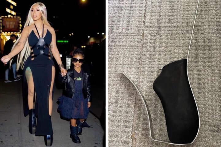 Cardi B Stepped Out for Mother’s Day Weekend in a Dion Lee Dress and Han Kjobenhavn Shoes with Daughter Kulture Kiari